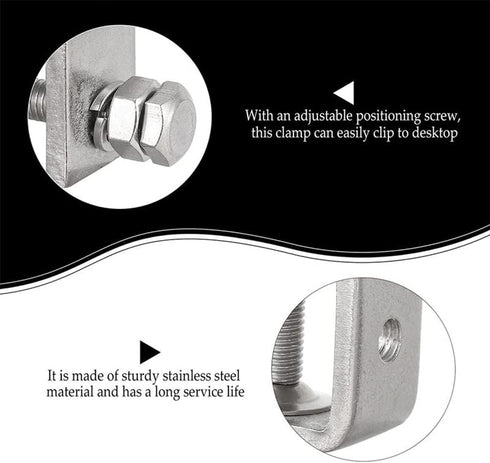 304 Stainless Steel C Clamps, Heavy Duty C Clamps for Metal Working, Woodworking Building Tiger Clamp Adjustable Wide Jaw Opening C Clamp, Silver ...