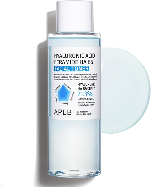 APLB Hyaluronic Acid Ceramide HA B5 Facial Toner | HYALURONIC HA B5 CEN™ 21.3% 5.41 FL.OZ/Korean Skincare, Replenishing moisture, Revitalize for g...