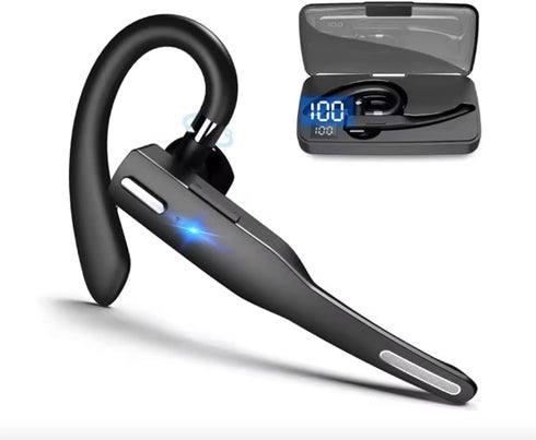 Okian Bluetooth Earpiece Headset for Phone Calls with Microphone for Work, includes Charge Level DIslplay, for Driving, Computer Tasks, includes C...