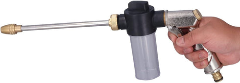 Pressure Washer Gun with Adjustable Nozzles Garden Hose Spray Cleaning Tool 0.5in Hose Coupler...