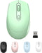 ONE-UP Wireless Mouse, 2.4G + Bluetooth, Rechargeable Battery, Silent, Portable, Smooth, USB Nano Receiver, for Laptop, Chromebook, PC, Mac, Windo...