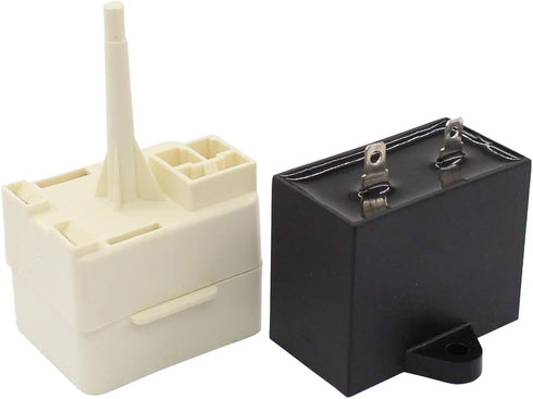 ApplianPar W10613606 Refrigerator Compressor Start Relay and Capacitor for Whirlpool KitchenAid Kenmore Fridges W10416065, PS8746522, 67003186