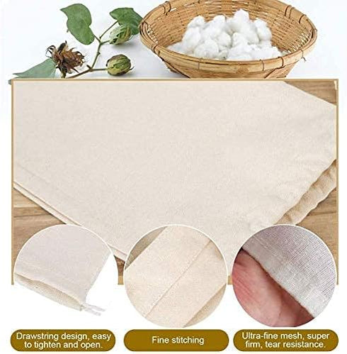 50Pcs Cotton Muslin Bags-3.94 x 3.15 Inches Eco-friendly Drawstring Bags for Reusable Sachet, Crafts, Teas, Spices, Soaps, Jewellery, Crafts, Part...