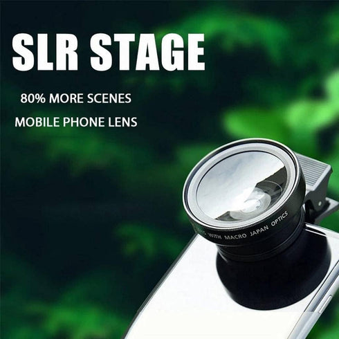 Mobile Phone Wide-Angle Lens 0.45X Mobile Phone Camera Lens Kit Macro Lens 12.5X Universal for iPhone Android Phone/Samsung/OnePlus and Most Smart...