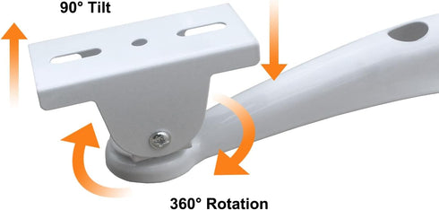 Mini Projector Wall Mount Security Camera Mount Bracket for Camera with 1/4 Screw Head Wall Mount Projector, and Webcam Housing (White) (9.57)...