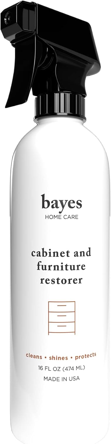 Bayes High-Performance Furniture, Cabinet Cleaner and Polish - Cleans, Conditions, and Preserves Fine Wood Furniture and Cabinetry - 16 oz...