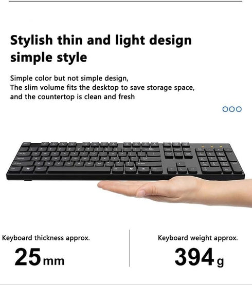 Ergonomic Wireless Keyboard and Mouse Combo, 2.4G Full Sized Ergonomic Keyboard, 12 Short-Cut Keys and Quiet Click Mouse for Laptop, Mac, Windows,...