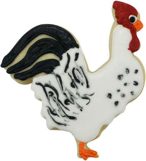 NCS Farm Animals Cookie Cutter Set - Pig 3.75", Rooster 4", Cow 3.75", Horse 4" - 4 Piece - Tinplated Steel...