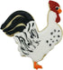 NCS Farm Animals Cookie Cutter Set - Pig 3.75", Rooster 4", Cow 3.75", Horse 4" - 4 Piece - Tinplated Steel...
