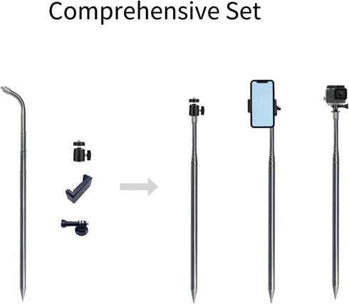 Golf Monopod Selfie Stick, Portable Phone Camera Spike Stake for Recording Your Golf Swing, Golf Phone Holder for Training Aid, Golf Swing Camera ...
