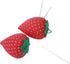 5pcs Needle Pin Cushion Soft Fabric Strawberry Shape Red Cross Stitch Needle Pins Pillow Pincushion Home Sewing Quilting Accessories DIY Crafts Ho...