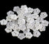 Flower Shape Buttons 11mm(0.44 inch) Translucent White Resin Button for Sewing Blouse Shirt DIY Scrapbooking Pack of 100pcs...