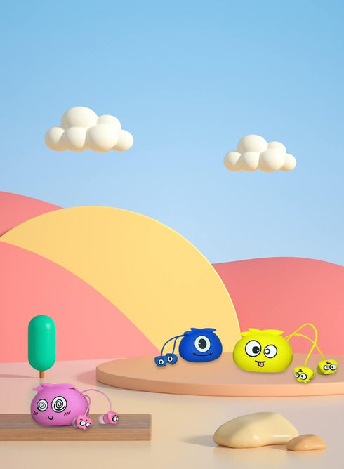 Earbuds for Kids with Storage Case Cute Kids Earbuds in-Ear Wire Earphones for School Cartoon Headphones with Mic Microphone Gift for Girls Boys A...