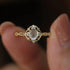 KOICCVQQ Retro Gold Moonstone Diamond Ring Twist Stacking Ring Opening Adjustable Unique Design Handmade Grinding Gem Novel Creative Braided Hollo...