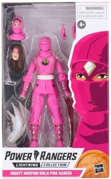 Power Rangers Mighty Morphin Lightning Collection Ninja Rangers Collection Red Pink Yellow (Ninja Pink Ranger)...