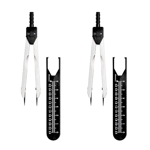 Electrocardiogram Caliper Black Calipers Electrocardiogram Divider for Nursing (Black-2pcs)...