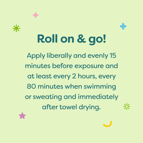 Babyganics SPF 50 Kids Mineral Sunscreen Roller Ball, Totally Tropical | UVA UVB Protection | Octinoxate & Oxybenzone Free | Water Resistant | 2 P...