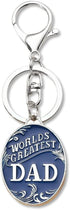 Dad Keychains Fathers Day Birthday Gifts for Men Dads Christmas Retirement Gifts from Daughter Son Daddy Papa Engraved Car Keychain Key Chain Ring...