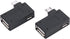 Zerone 2Pcs 90 Degree Left & Right Angled Micro USB 2.0 OTG Host Adapter, Female to Male Micro OTG Adapter with USB Electricity Supply Port...