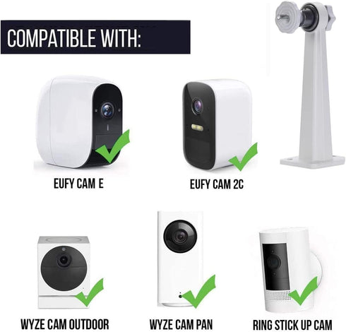 Surveillance Security Camera Mount Bracket, Adjustable Universal Camera Wall Mounting Bracket for IP Cameras,CCTV Security Cameras,Dome Camera for...
