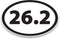 Magnet Me Up: 26.2 Marathon Black Oval Magnet Decal - 4x6 Inches, Automotive Magnet for Car, Truck, SUV - Runner's Pride Car Magnet, Marathoner's ...