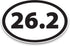 Magnet Me Up: 26.2 Marathon Black Oval Magnet Decal - 4x6 Inches, Automotive Magnet for Car, Truck, SUV - Runner's Pride Car Magnet, Marathoner's ...