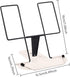 MSDADA Metal Book Stand for Desk, Adjustable Reading Rest Book Holder, Portable Cookbook Documents Holder, Sturdy Typing Stand for Recipes Textboo...