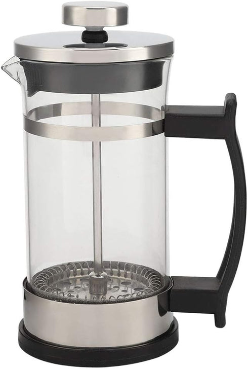 Joyzan French Press Coffee Maker, Stainless steel Coffee Pot Heat Resistant Cold Brew Tea Maker Thickness Borosilicate Glass Portable Small Filter...