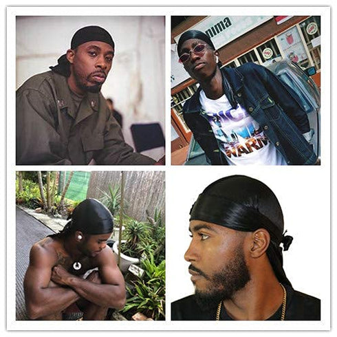 3PCS Silky Durags Pack for Men Waves, Satin Doo Rag, Award 1 Wave Cap,N...