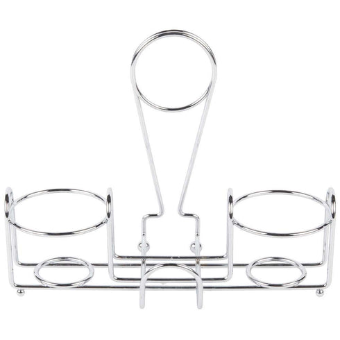 G.E.T. 4-22735 Chrome Metal Two Compartment Condiment Caddy Metal Table Caddies Collection...