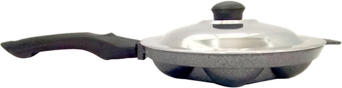 Appam Pan Appam Maker Non Stick Ebelskiver Patra Pancake Mold Appachatty Paniyaram Pan 7 Cavity Paniyarakkal Egg Pan Aluminium Appe Pan with Stain...