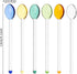 6PCS Tea Spoons, Colorful Coffeeware Long Handle Stirring Spoons, Home Kitchen Glass Spoon...