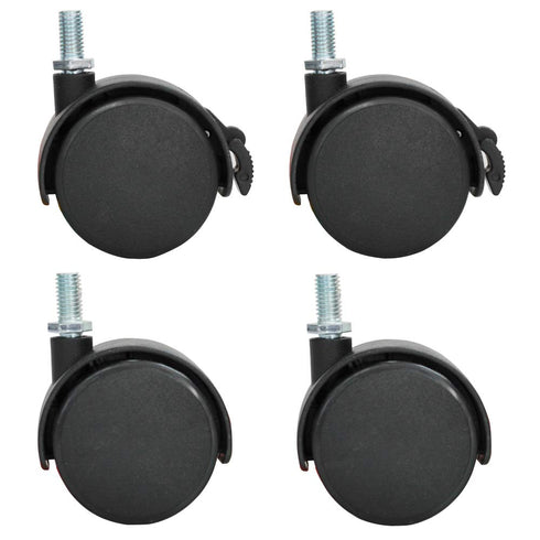 VIZ-PRO Mobile Whiteboard Caster Wheels, Black, Set of 4...