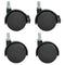 VIZ-PRO Mobile Whiteboard Caster Wheels, Black, Set of 4...