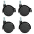 VIZ-PRO Mobile Whiteboard Caster Wheels, Black, Set of 4...
