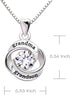 ALOV Jewelry Sterling Silver grandma and grandson Love Heart Cubic Zirconia Pendant Necklace...
