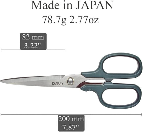CANARY Craft Scissors Heavy Duty Blade 7.8", Sharp Japanese Stainless Steel Blade, Made in JAPAN...