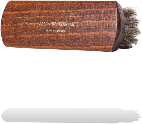 VALENTINO GAREMI Classic Shoe Shine Brush- Leather Footwear Polish Horse Hair Brush- Made in Germany...