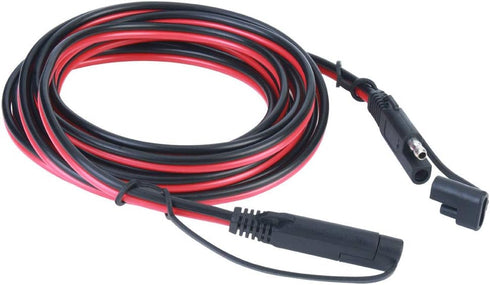 AEISVIK Battery Charging Cables SAE TO SAE 12V-24V Quick Disconnect Extension Cable 2 Pin With Dust Cap DC Connection Cord Plug 12 Feet 16AWG Gaug...