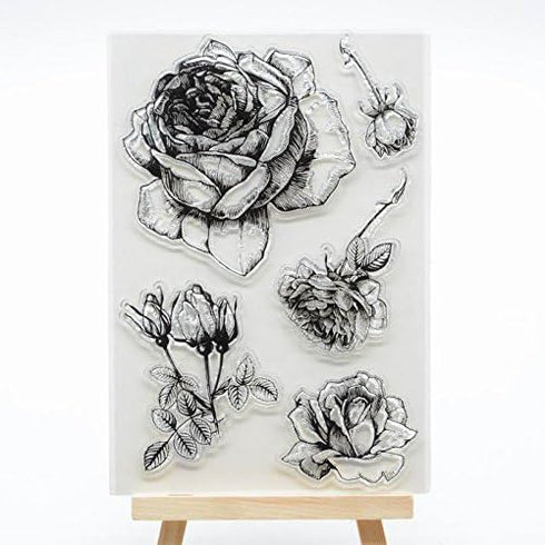 Welcome to Joyful Home 1pc New Flower Rubber Clear Stamp for Card Making Decoration and Scrapbooking...