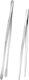 2Pcs Kitchen Tweezers Tongs, Cooking Tweezers, Chef Tweezers Tongs for Cooking, Long Handle Food Tweezers for Plating, Stainless Steel Culinary Tw...