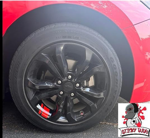 8 pcs Wheel Rim Decal Stripes Car Decals Reflective Car Stickers Automotive Decals Hash Stripe Stickers for 18-21 inch Wheels Tire Rim Safety Deco...