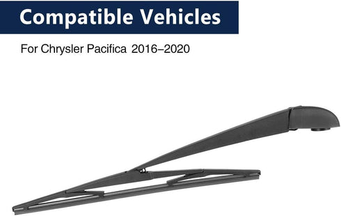 X AUTOHAUX Car Rear Windshield Wiper Blade Arm Set for Chrysler Pacifica 2016-2020 14 Inch...