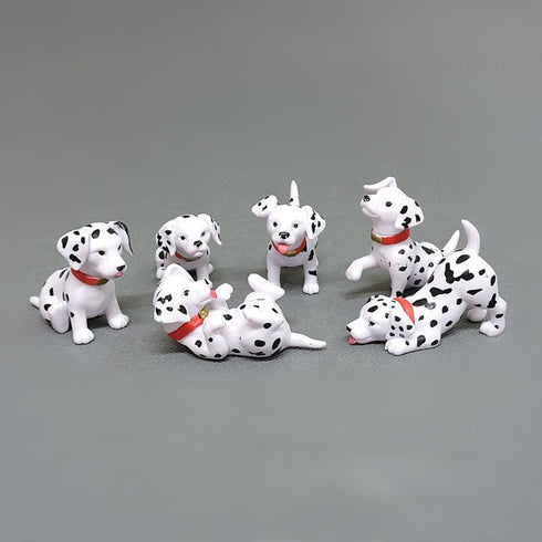 6Pcs Cute Cartoon Dog Figures,Puppy Fairy Garden Figurines Collection Playset,Miniature Moss Landscape DIY Terrarium Crafts Ornament Accessories,H...
