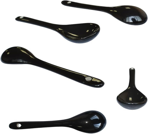 3 sets of each 10 Color Porcelain Egg Spoons Ceramic Spoons 5 inch Coffee Dessert Yogurt Tea Milky Tea...