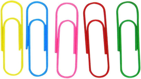 4 Inch Large Paper Clips,25 Pcs Jumbo Paper Clips Vinyl Coated Giant Paperclips for Files, Papers, Bookmark, Office Supply,Multicolor 10CM...