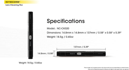Nitecore CK020 Camera Lens Cleaning Pen with Microfiber Brush...