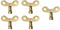 5 Pcs Golden Radiator Plumbing Bleed Bleeding Key Solid Brass Radiator Plumbing Keys Metal For Venting Air Switch Spool Radiator Keys For Bleeding...