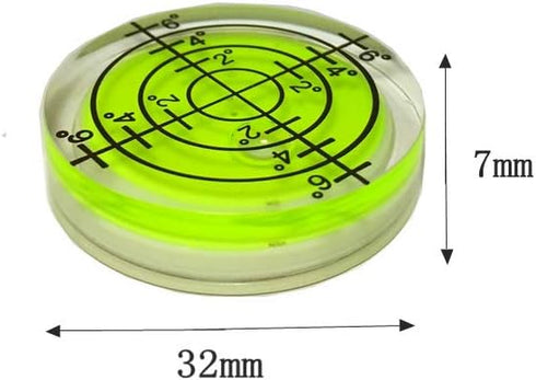 6 pcs Bubble Spirit Level, 32x7mm Circular Level Bubble for RV, Travel Trailer, Tripod, Phonograph, Turntable...