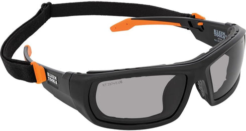 Klein Tools 60471 Safety Glasses, ANSI Z87.1+ Pro Full Frame Gasket Safety Glasses, Gray Lens, UV Protection, Anti-Fog, Scratch Resistant...